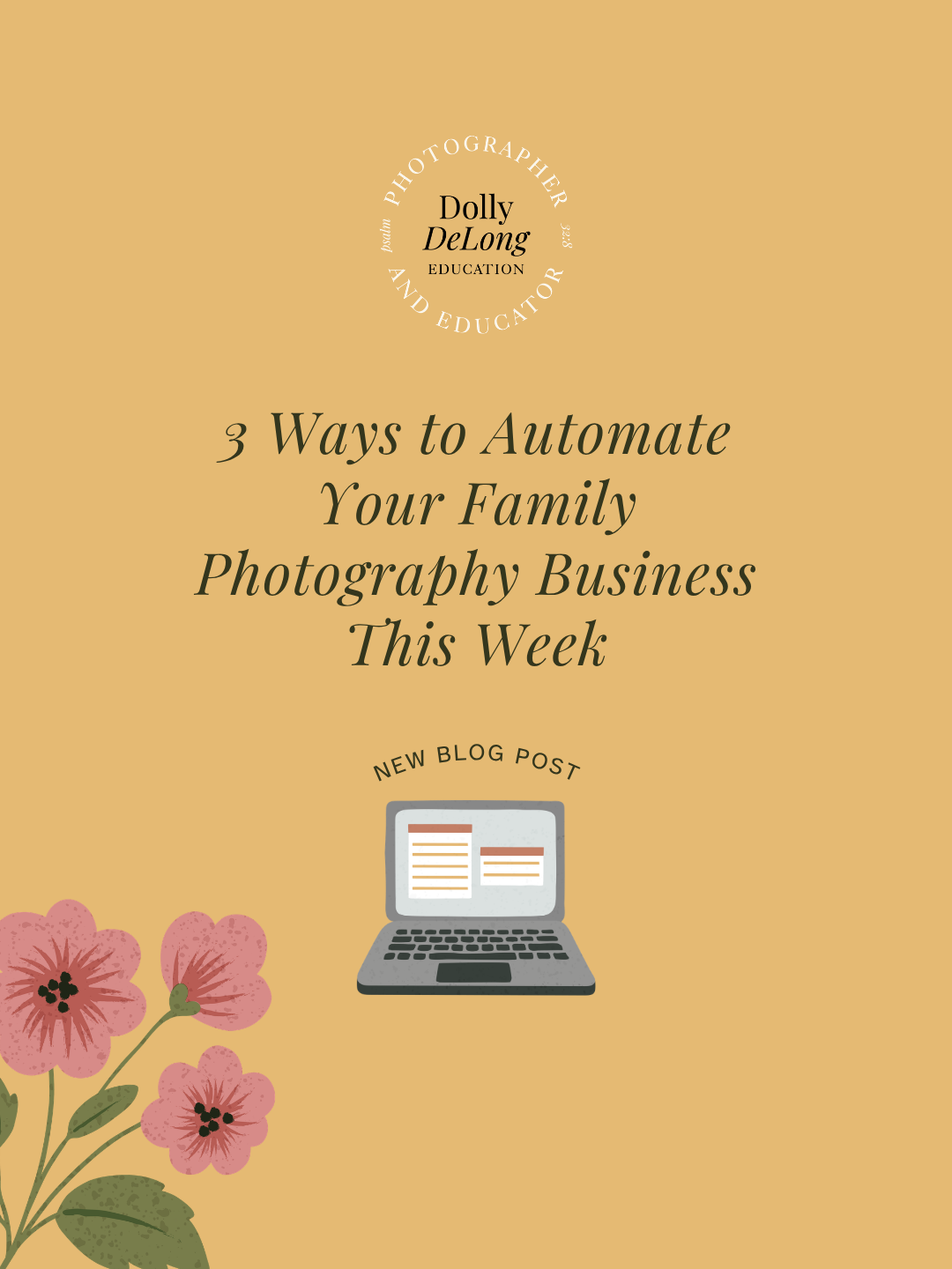 text that reads 3 Ways to Automate Your Family Photography Business This Week