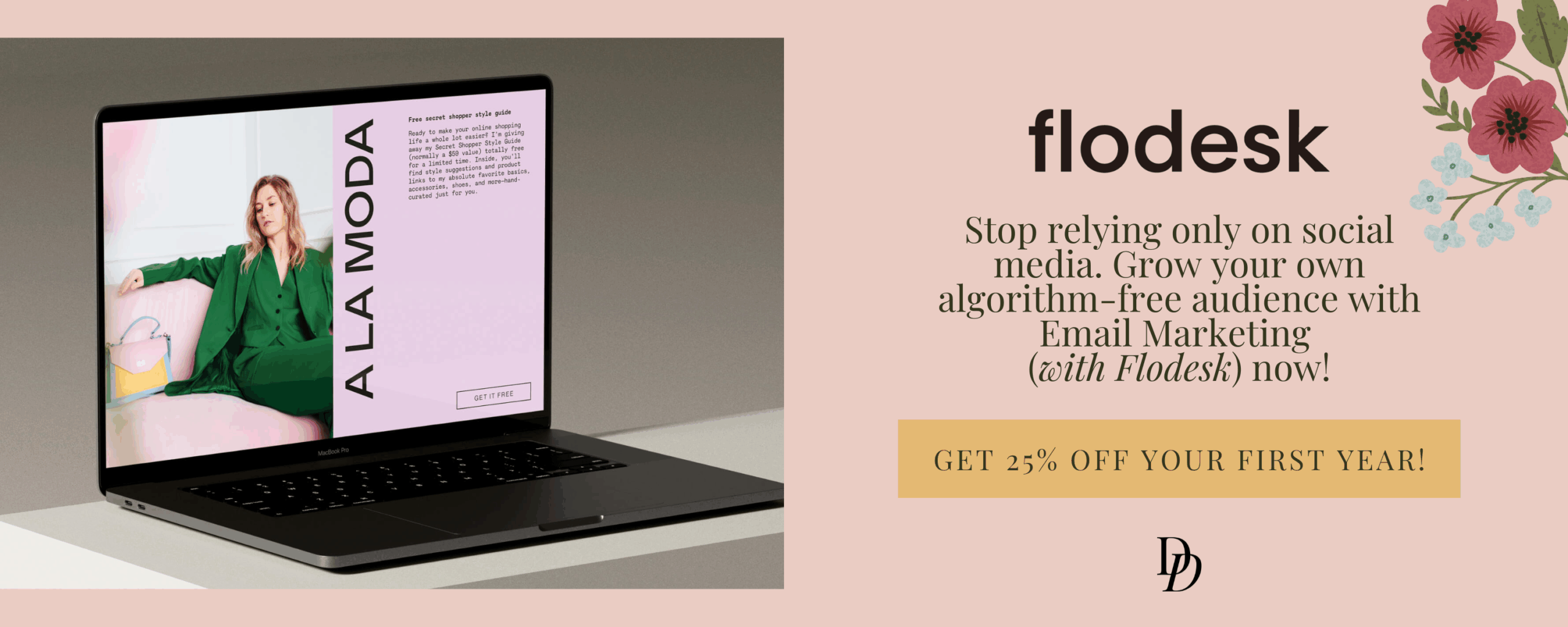 Flodesk-banner-for-the-systems-and-workflow-magic-website-25-percent-off-your-first-year
