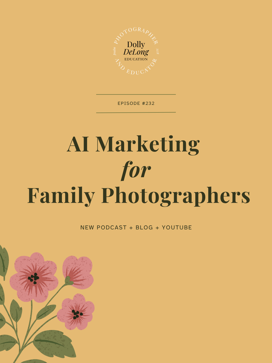 wordpress featured blog post image that reads AI Marketing for Family Photographers